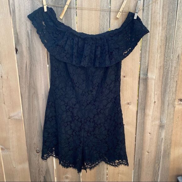 Sandro Paris Poetry Black Lace Romper - Picture 12 of 15